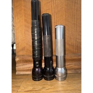 Mag-Lite Vintage Flashlights. 3 Total. 1-15 1-12 1-10 All 3 Work Great! Tested